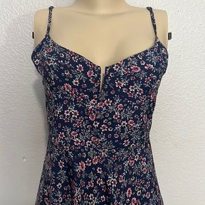 Blue Life Floral Dress Zippered